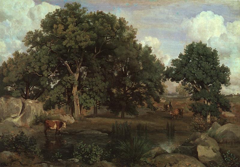 Forest of Fontainebleau,  Jean Baptiste Camille  Corot